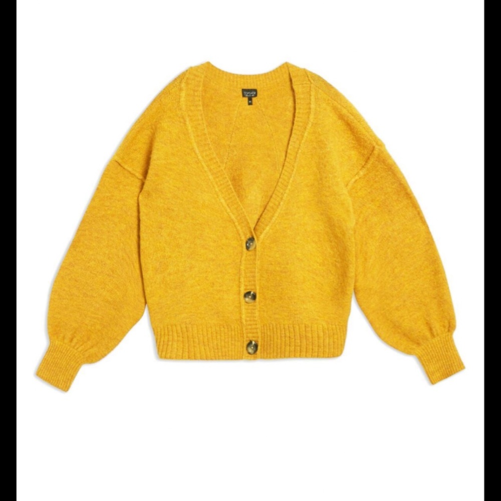 TOPSHOP Oversized Cropped Cardigan